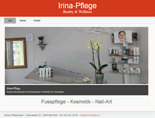 Tablet Screenshot of irina-pflege.ch